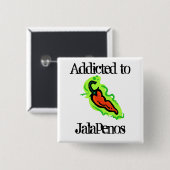 Jalapenos Vierkante Button 5,1 Cm (Voorkant /achterkant)