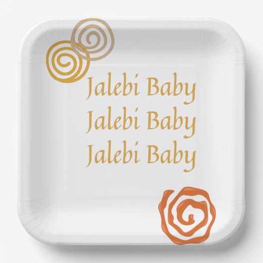 jalebi baby papieren bordje (Voorkant)