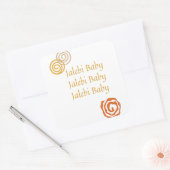 jalebi baby vierkante sticker (Envelop)