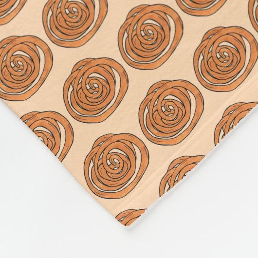 Jalebi South Asian Indian Mithai Sweet Snack Food Fleece Deken (Hoek)