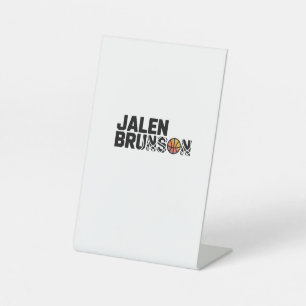 Jalen Brunson Reclamebord Met Voetstuk