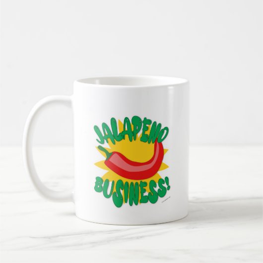 Jalepeno Business Geweldige Hot Pepper Humor Koffiemok (Links)