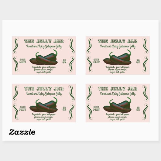 Jalepeno Jelly Home Canning Business Etiket (Vel)