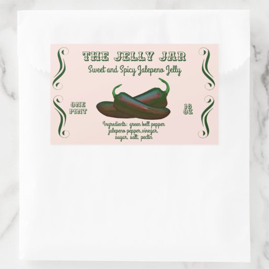 Jalepeno Jelly Home Canning Business Etiket (Tas)