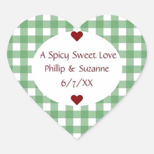 Jalepeno Jelly Wedding Favor Jar Sticker Labels (Voorkant)