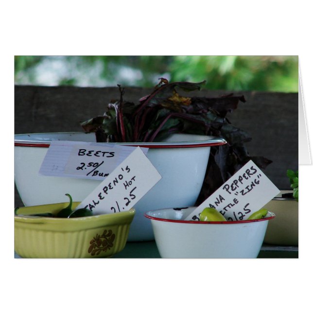 Jalepenos, bananenpaprika's en bieten (Voorkant Horizontaal)