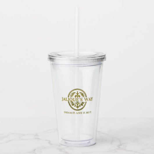 Jalique's Way-beker en rietje Acryl Drinkbeker (Voorkant)