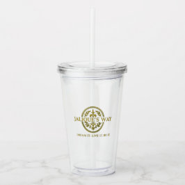 Jalique's Way Cup and straw Acryl Drinkbeker