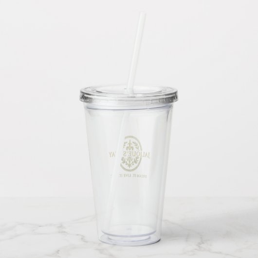 Jalique's Way Cup and straw Acryl Drinkbeker (Achterkant)