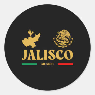 Jalisco met Mexicaans embleem Jalisco Ronde Sticker