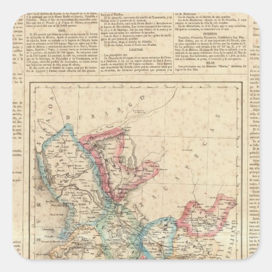 Jalisco, Mexico 2 Vierkante Sticker (Voorkant)