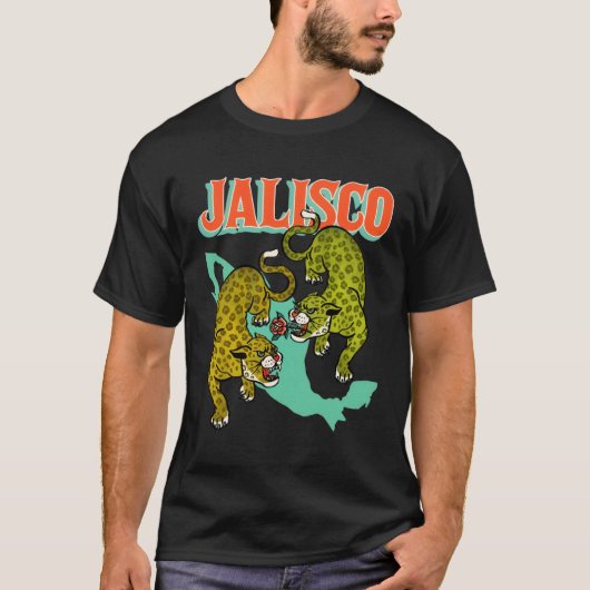 Jalisco Mexico Jaguar Cat World Travel Mexicaanse  T-shirt (Voorkant)