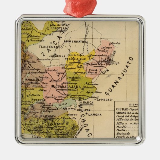 Jalisco, Mexico Metalen Ornament (Voorkant)