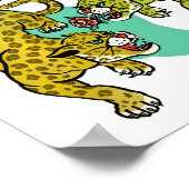 Jalisco Mexico, Retro Travel Poster, Jaguar Art Poster (Hoek)