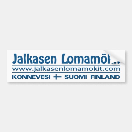 Jalkasen Lomamökit bumpersticker (Voorkant)