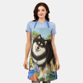 JALLO de Finse Lapphund All-Over Print Schort (Gedragen)