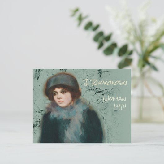 Jalmari Ruokokoski Portrait woman CC0072 Finland Briefkaart (Staand voorkant)