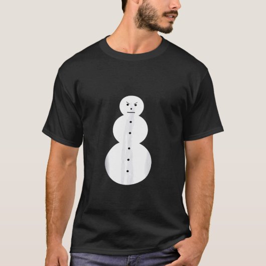 jaloerse sneeuwman shirt - Grappige Boze Sneeuwman (Voorkant)
