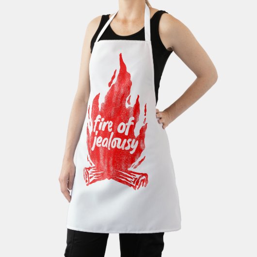 Jaloerse vuurillustratie schort (Insitu)