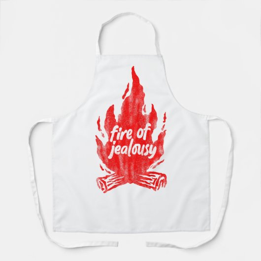 Jaloerse vuurillustratie schort (Voorkant)