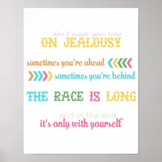 jaloezie citaat uit " draag zonnebrandmiddel " poster (Voorkant)