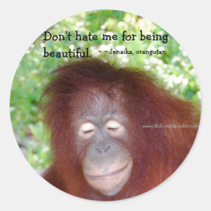 Jaloezie: Mooie roodharige Ronde Sticker