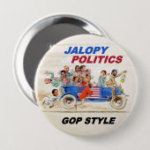 Jalopy Politics Ronde Button 4,0 Cm (Voorkant /achterkant)