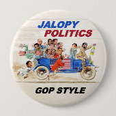 Jalopy Politics Ronde Button 4,0 Cm (Voorkant)