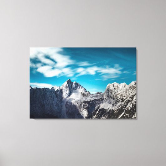 Jalovec-berg in Slovenië Canvas Afdruk (Voorkant)