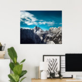 Jalovec-berg in Slovenië Poster (Thuiskantoor)