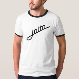 Jalta embleem in wit en zwart t-shirt