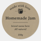 Jam en conserven Jar Lid Label Sticker (Voorkant)