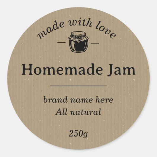 Jam en conserven Jar Lid Label Sticker (Voorkant)