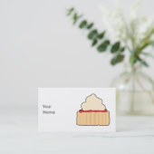 Jam en Cream Scone. Visitekaartje (Staand voorkant)