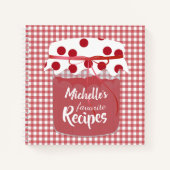 Jam en Gingham Personalized Recipes Notitieboek (Voorkant)