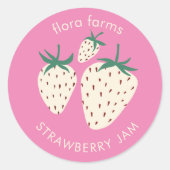 JAM ETIKET Witte Aardbei Pineberry Op Maat (Voorkant)