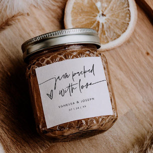Jam Favoriet Wedding Product Label Business Sticke