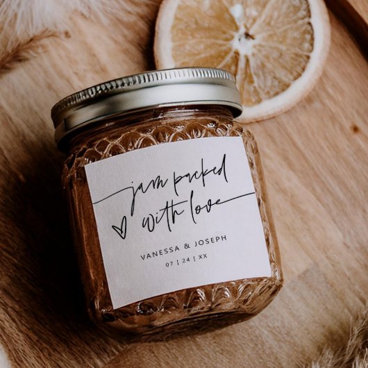 Jam Favoriet Wedding Product Label Business Sticke