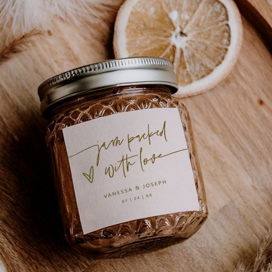 Jam Favoriet Wedding Product Label Business Sticke