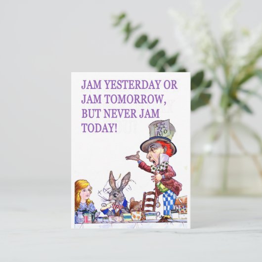 Jam Gisteren of Jam Morgen maar Nooit Jam Vandaag! Briefkaart (Staand voorkant)