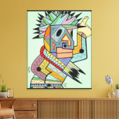 "Jam in Brooklyn" door Ruchell Alexander Canvas Afdruk (Insitu (Woonkamer))