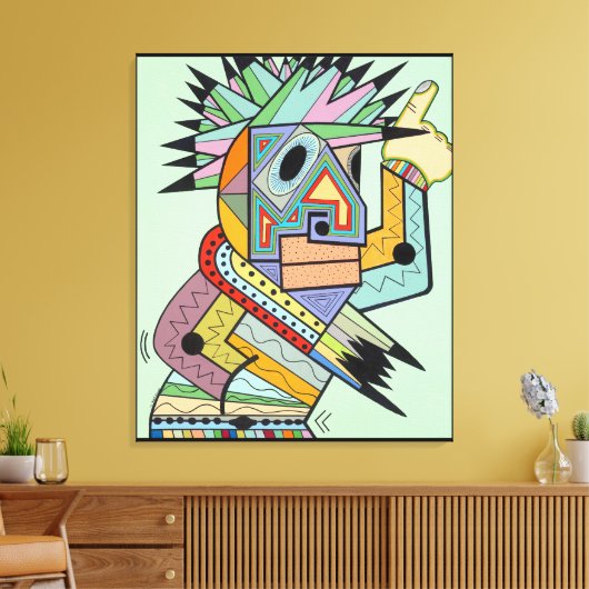 "Jam in Brooklyn" door Ruchell Alexander Canvas Afdruk (Insitu (Woonkamer))