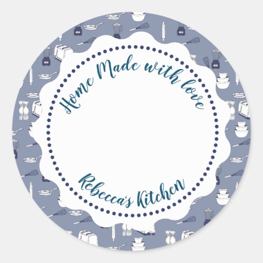 Jam Inblikken Label  | Thuisgemaakt  Mason Glas (Voorkant)