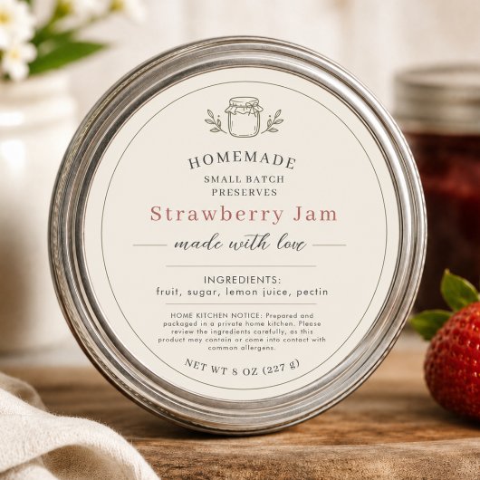 Jam Inblikken Voedselwet Ingredienten Pot Etiket