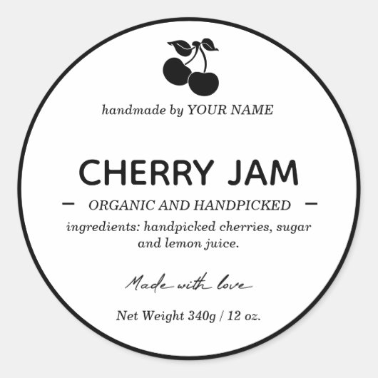 Jam Jar Label Packaging-ontwerp (Voorkant)