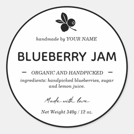 Jam Jar Label Packaging-ontwerp (Voorkant)