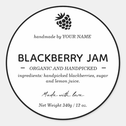 Jam Jar Label Packaging-ontwerp (Voorkant)