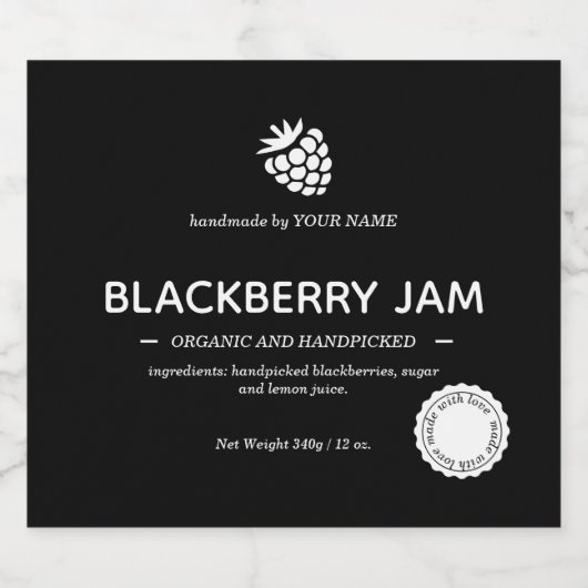 Jam Jar Label Packaging-ontwerp Sparkling Wijnetiket (Enkel label)