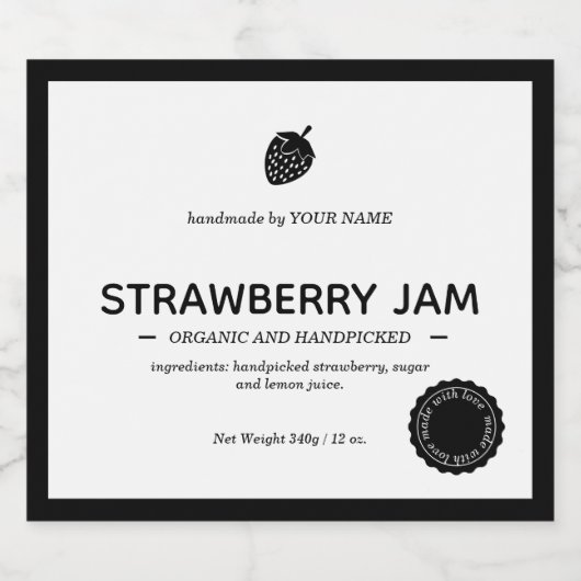 Jam Jar Label Packaging-ontwerp Sparkling Wijnetiket (Enkel label)