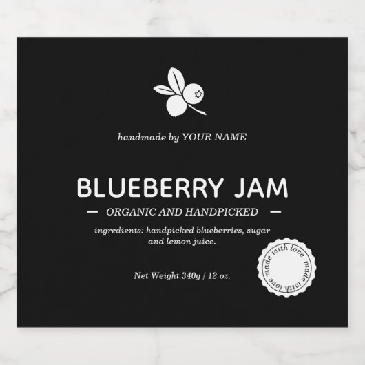 Jam Jar Label Packaging-ontwerp Sparkling Wijnetiket (Enkel label)
